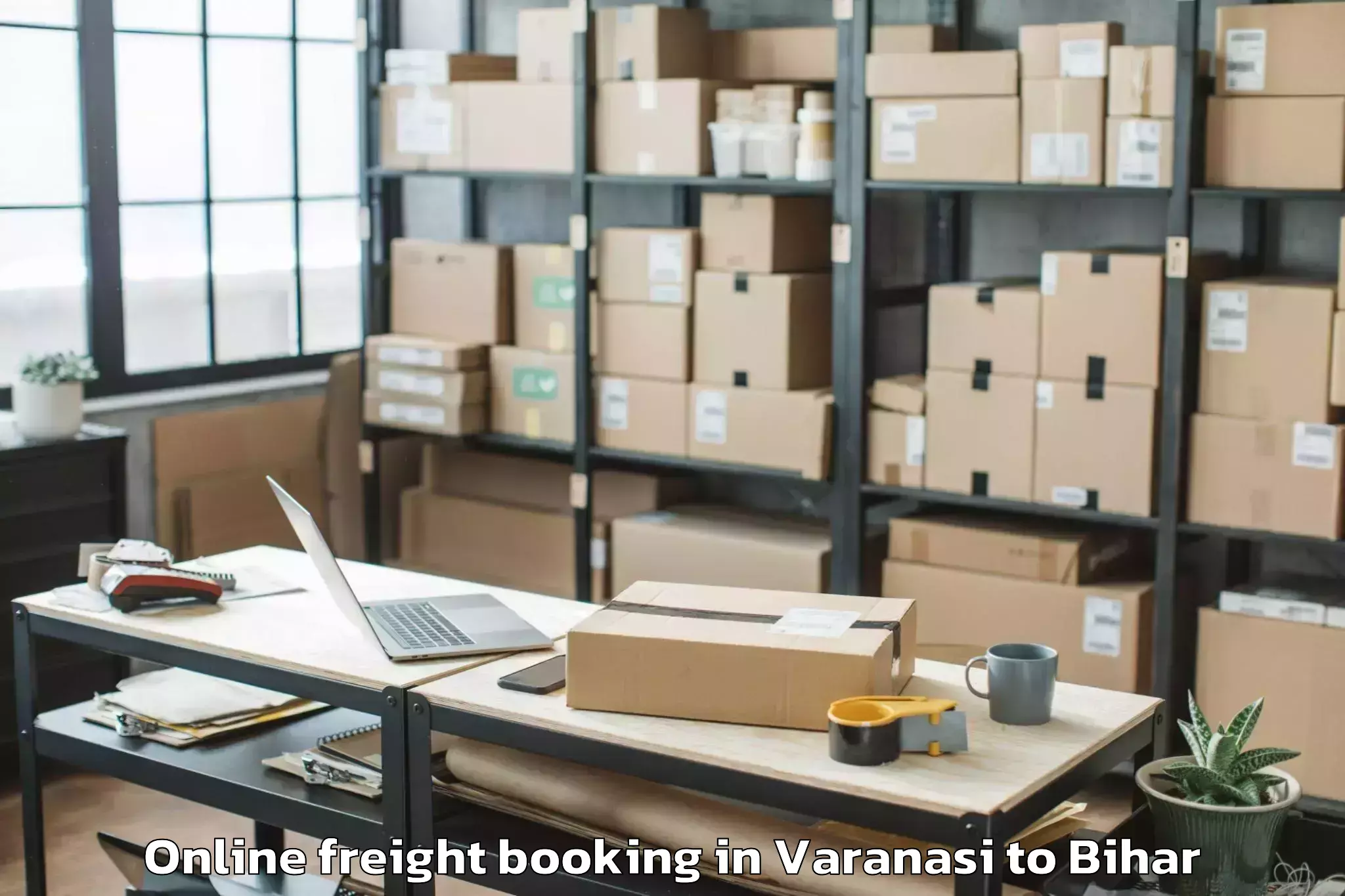 Professional Varanasi to Laukaha Online Freight Booking